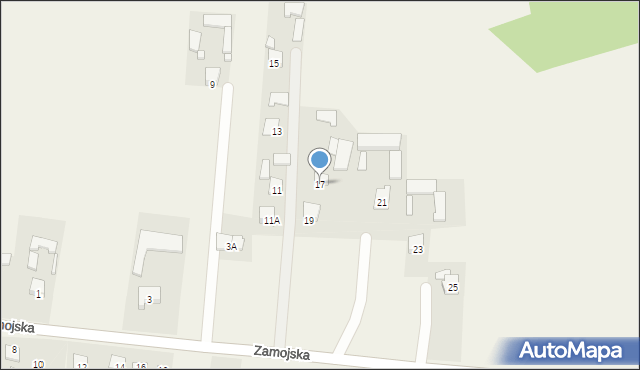 Radecznica, Zamojska, 17, mapa Radecznica