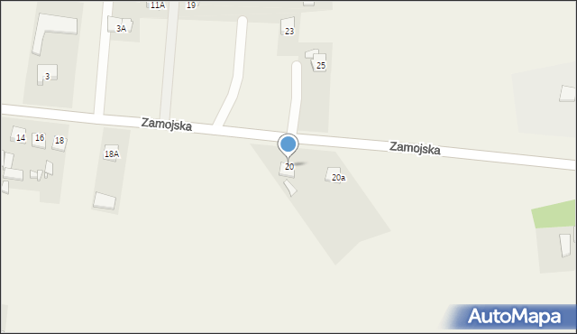 Radecznica, Zamojska, 20, mapa Radecznica