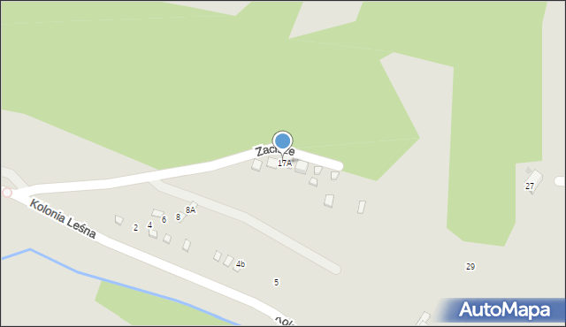 Radków, Zacisze, 17A, mapa Radków