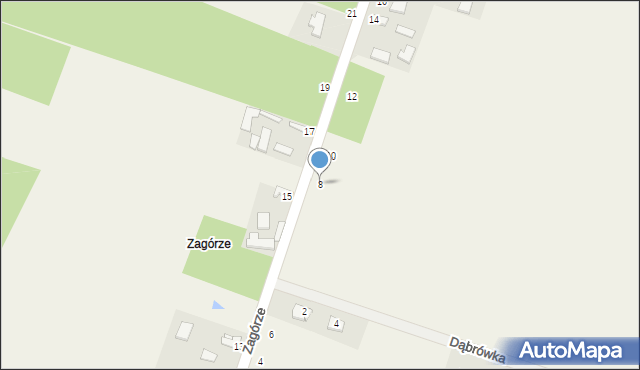 Radomice, Zagórze, 8, mapa Radomice