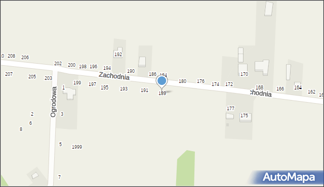 Radostków, Zachodnia, 189, mapa Radostków