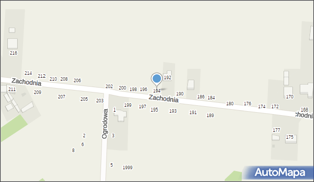 Radostków, Zachodnia, 194, mapa Radostków