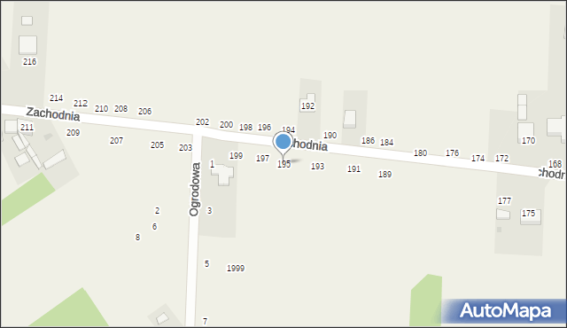 Radostków, Zachodnia, 195, mapa Radostków