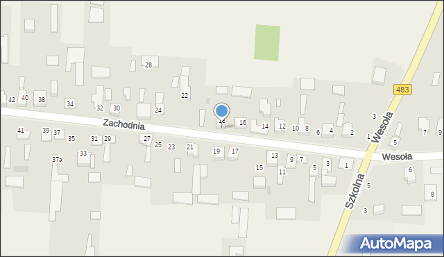 Radostków, Zachodnia, 20, mapa Radostków