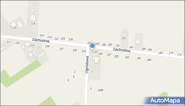 Radostków, Zachodnia, 201, mapa Radostków