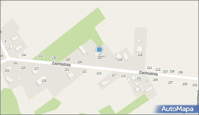 Radostków, Zachodnia, 220, mapa Radostków