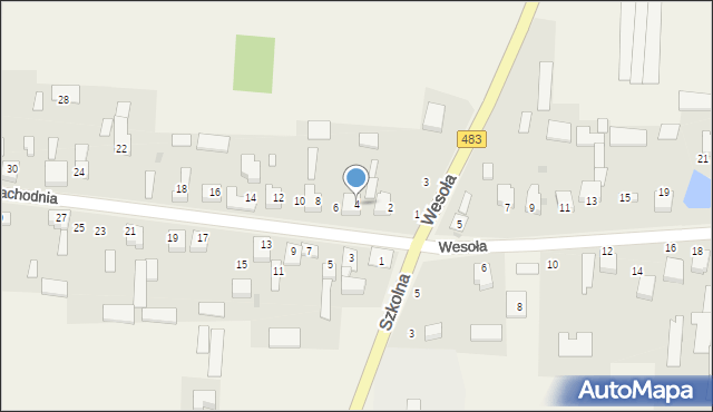 Radostków, Zachodnia, 4, mapa Radostków