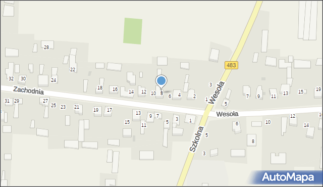 Radostków, Zachodnia, 8, mapa Radostków