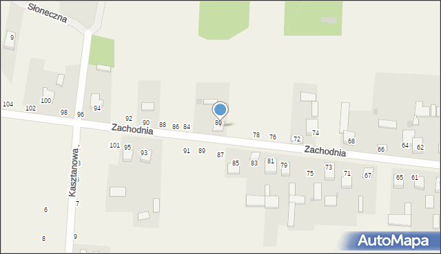 Radostków, Zachodnia, 82, mapa Radostków