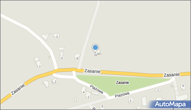 Radymno, Zasanie, 11, mapa Radymno