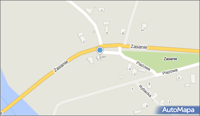 Radymno, Zasanie, 2, mapa Radymno