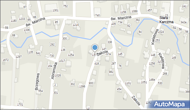 Radziechowy, Zakole, 1376, mapa Radziechowy