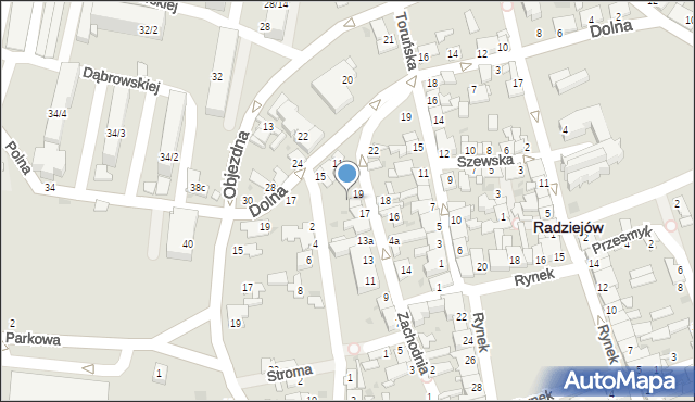 Radziejów, Zachodnia, 19a, mapa Radziejów