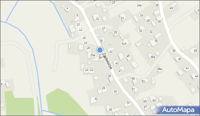 Radziszów, Zadworze, 20, mapa Radziszów