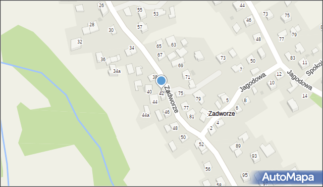 Radziszów, Zadworze, 42, mapa Radziszów