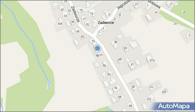 Radziszów, Zadworze, 56, mapa Radziszów