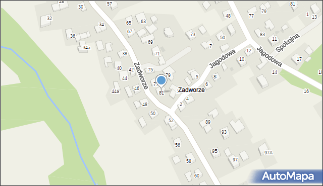 Radziszów, Zadworze, 81, mapa Radziszów