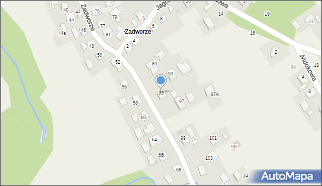 Radziszów, Zadworze, 95, mapa Radziszów