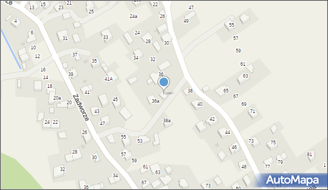 Radziszów, Zadworze Górne, 36b, mapa Radziszów