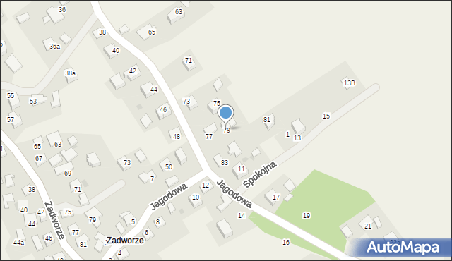 Radziszów, Zadworze Górne, 79, mapa Radziszów