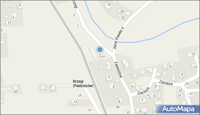 Radziszów, Zawodzie, 1, mapa Radziszów