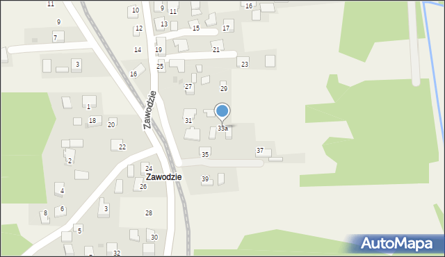 Radziszów, Zawodzie, 33a, mapa Radziszów