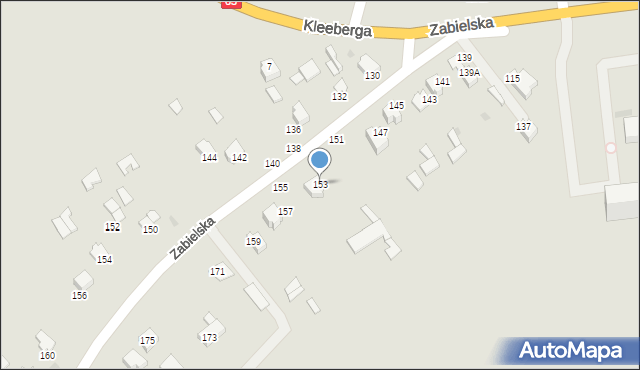 Radzyń Podlaski, Zabielska, 153, mapa Radzyń Podlaski