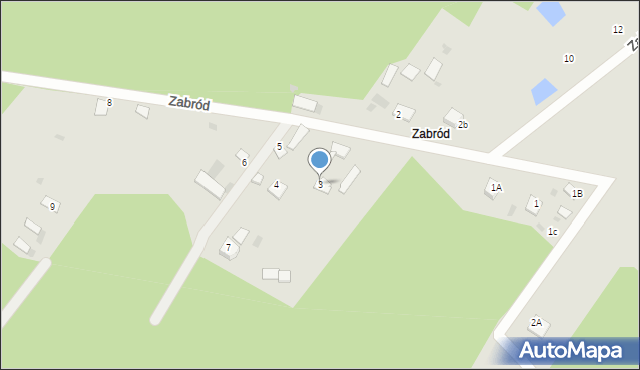 Rajgród, Zabród, 3, mapa Rajgród