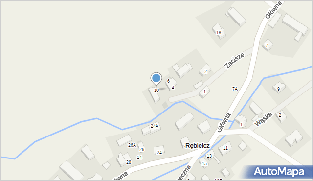 Rębielcz, Zacisze, 10, mapa Rębielcz