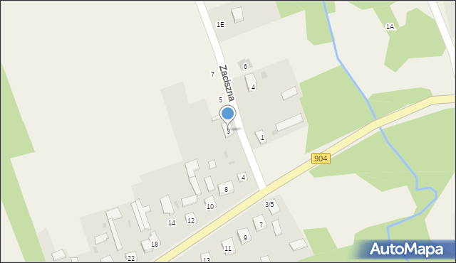 Rększowice, Zaciszna, 3, mapa Rększowice