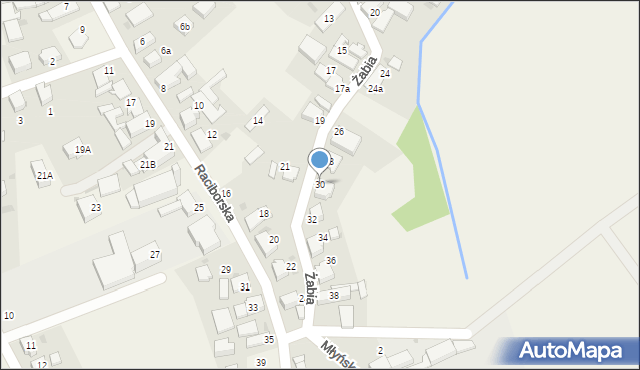 Reńska Wieś, Żabia, 30, mapa Reńska Wieś