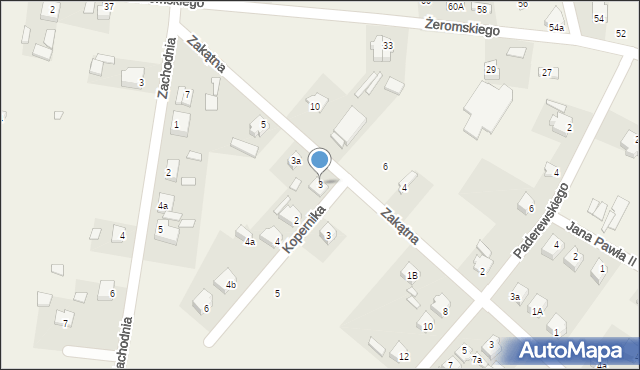 Rogów, Zakątna, 3, mapa Rogów