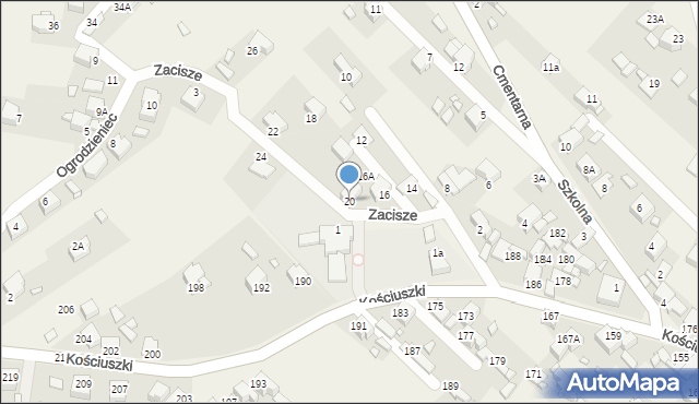 Rogoźnik, Zacisze, 20, mapa Rogoźnik