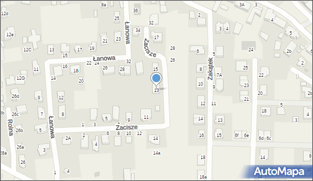 Rokietnica, Zacisze, 13, mapa Rokietnica