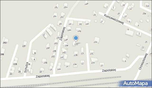 Ruda Śląska, Zapolskiej Gabrieli, 12D, mapa Rudy Śląskiej