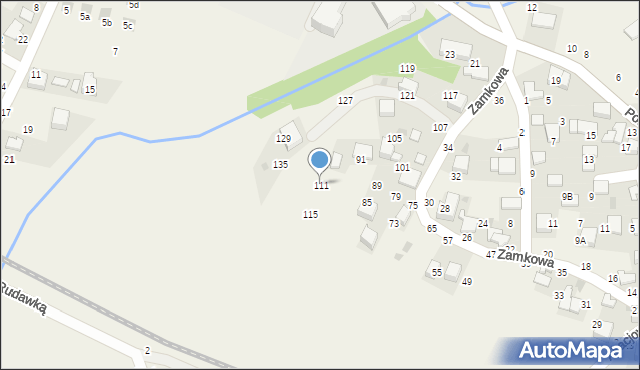 Rudawa, Zamkowa, 111, mapa Rudawa