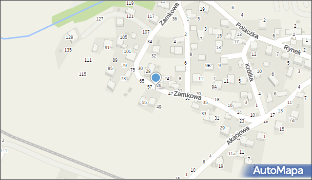 Rudawa, Zamkowa, 53, mapa Rudawa