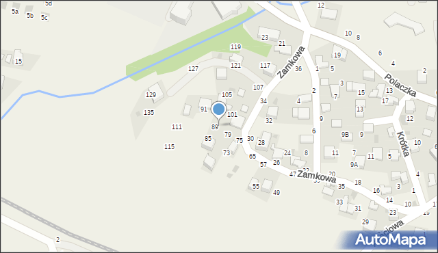 Rudawa, Zamkowa, 87, mapa Rudawa