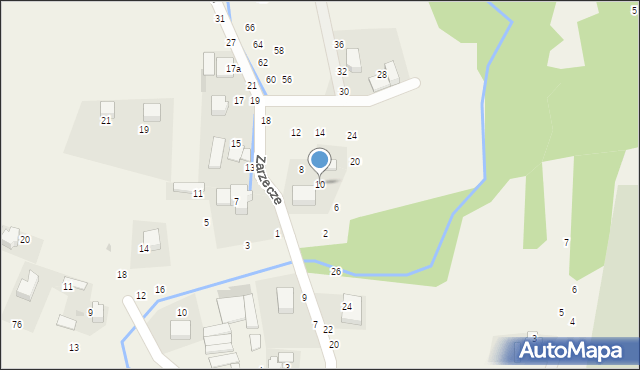 Rudawa, Zarzecze, 10, mapa Rudawa