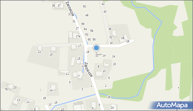 Rudawa, Zarzecze, 12, mapa Rudawa