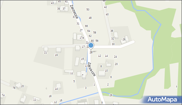 Rudawa, Zarzecze, 18, mapa Rudawa