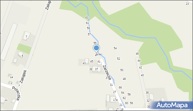 Rudawa, Zarzecze, 47, mapa Rudawa