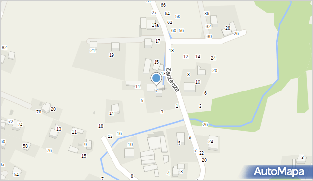 Rudawa, Zarzecze, 7, mapa Rudawa