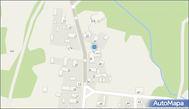 Rudawica, Zacisze, 26A, mapa Rudawica