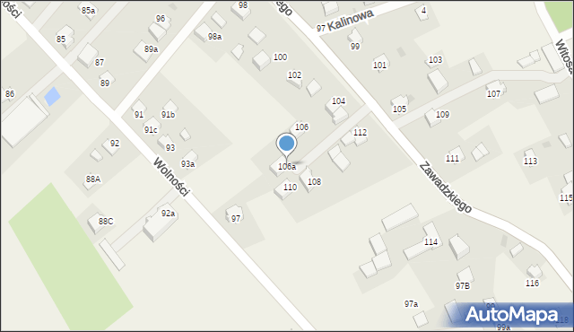 Rudołtowice, Zawadzkiego Aleksandra, gen., 106a, mapa Rudołtowice