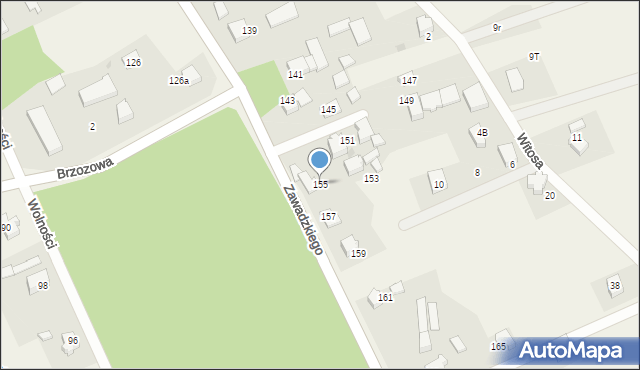 Rudołtowice, Zawadzkiego Aleksandra, gen., 155, mapa Rudołtowice