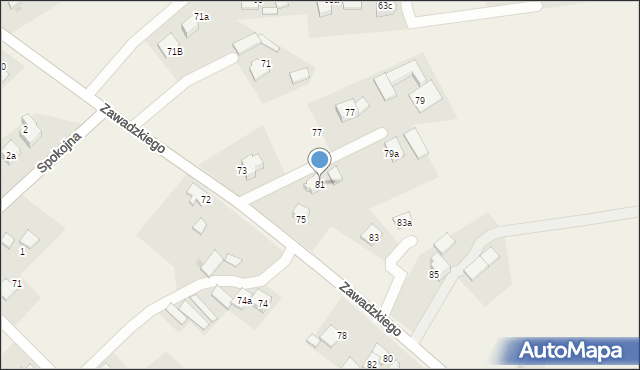 Rudołtowice, Zawadzkiego Aleksandra, gen., 81, mapa Rudołtowice