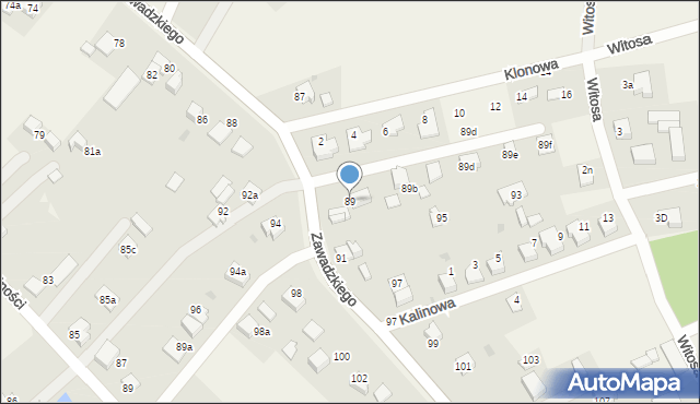 Rudołtowice, Zawadzkiego Aleksandra, gen., 89, mapa Rudołtowice