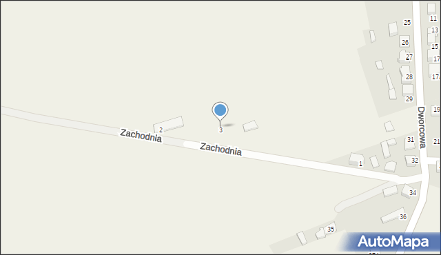 Rusinowice, Zachodnia, 3, mapa Rusinowice