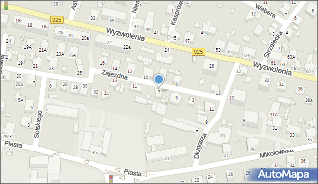 Rybnik, Zajezdna, 7, mapa Rybnika